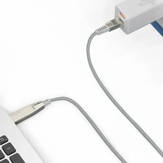 Baseus 2in1 USB - USB Typ C data charging cable | Lenovo (square plug) DC Adapter laptop plug 2 m 100 W 5 A gray (CA1T2-B0G)