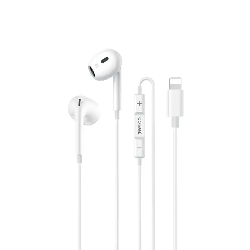 YESIDO EAR PHONES YH51 LIGHTNING 120CM WHITE