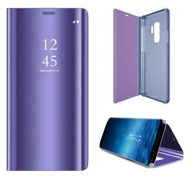 Fusion Clear View Case Grāmatveida Maks Priekš Xiaomi Redmi 9 Violets