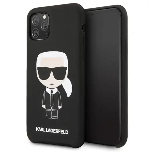 KLHCN58SLFKBK Karl Lagerfeld Iconic Silicone Cover for iPhone 11 Pro Black