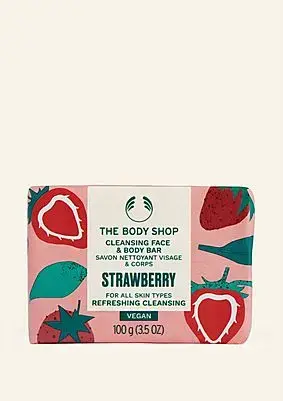 The Body Shop Strawberry Solid Face and Body Cleanser 100g