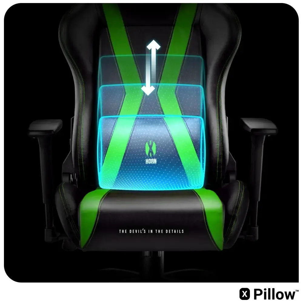 Gaming chair Diablo Chairs X-Horn 2.0 Normal Size black-green