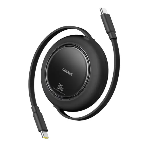 Baseus Free2Pull datu pārraides un uzlādes vads | USB-C uz USB-C | 100W | 1.5m | melns