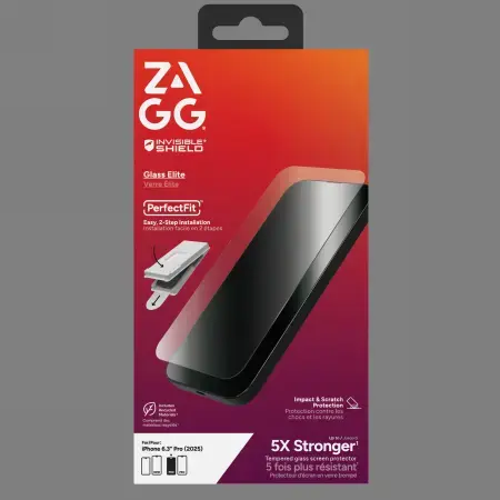 ZAGG Invisibleshield Glass Elite Tempered Glass for iPhone 17 Pro