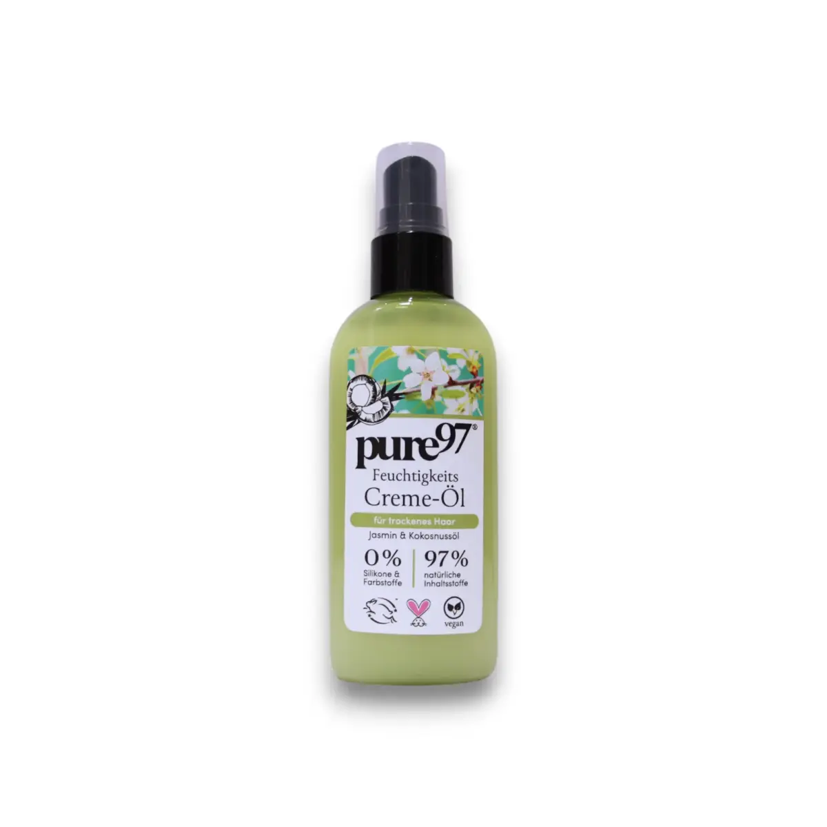 Pure97, Jasmin & Kokosnuss, Hair Cream Treatment, For Heat Protectant, 100 ml
