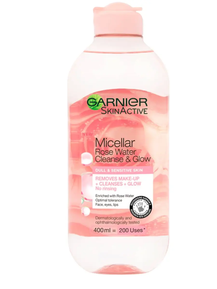 Garnier, Rose Glow, Eliminates Impurities, Micellar Water, For All Skin Types, 400 ml