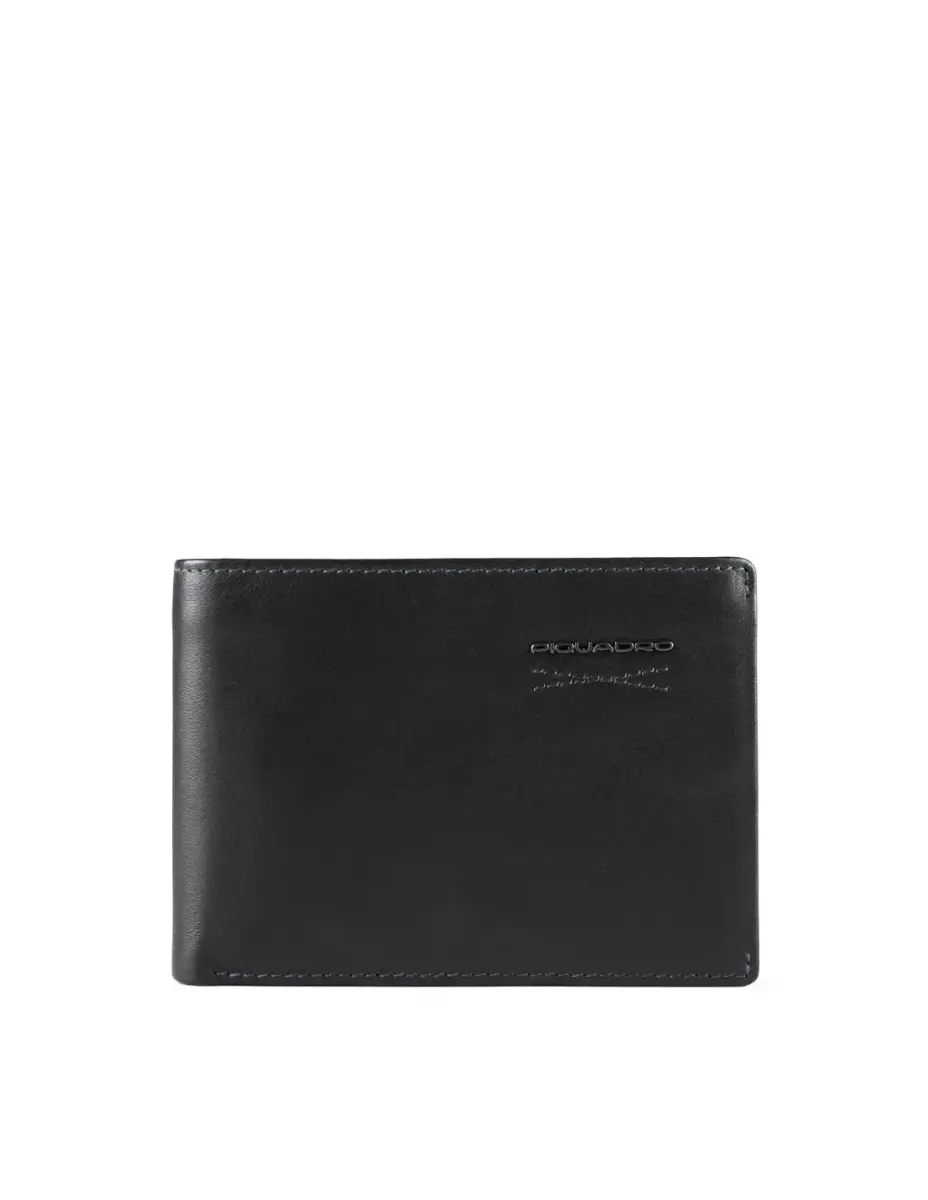 Piquadro, Obidos, Leather Wallet, Slim, PU257W110R-N, Black, For Men