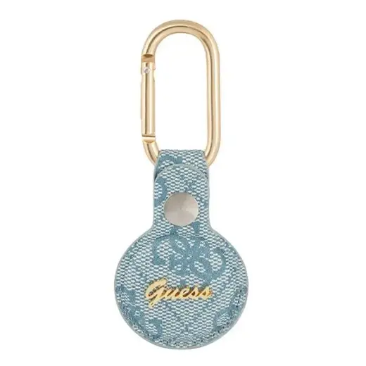 GUATP4GMSRB Guess PU 4G Script Dog Clip AirTag Case Blue