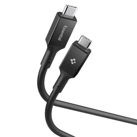Spigen EB10020CC duomenų perdavimo ir įkrovimo laidas | USB-C į USB-C | PD | 100W | 2m | juodas