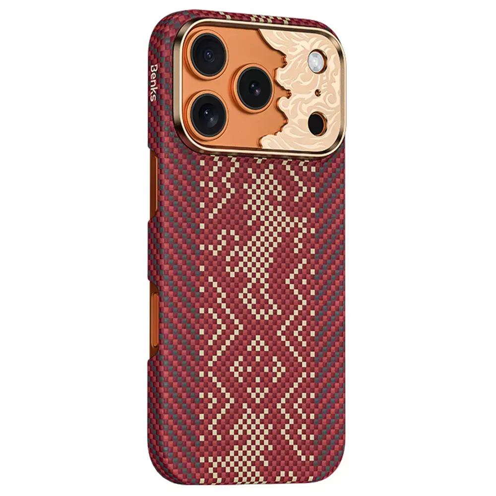 Benks Armor Air Knight Kevlar Metal Frame phone case for iPhone 18 Pro Max | iPhone 17 Pro Max red