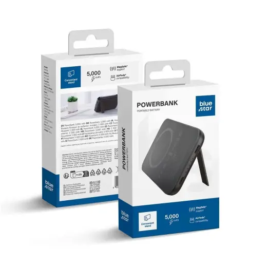 Powerbank zgodny z MagSafe Blue Star W0553 2A 5W 5000 mAh black