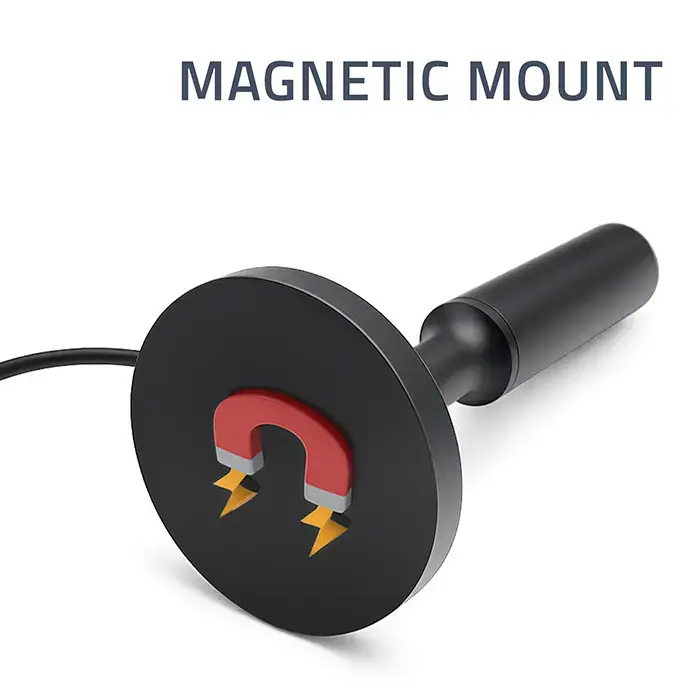 Qoltec Indoor DVB-T2 TV antenna with signal amplifier and magnetic base | 4K | 28dBi | 5m