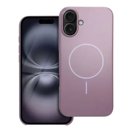 Glossy Mag telefono dėklas su MagSafe palaikymu iPhone 16 Plus violetinis