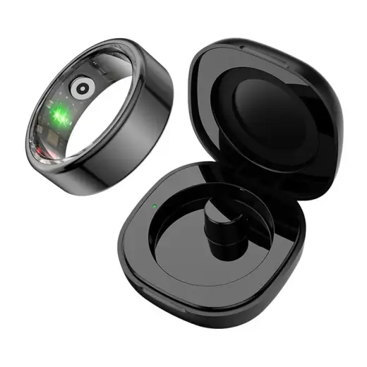 COLMI R02 Smart Ring, size 10, 19.8 mm (black) + charging case