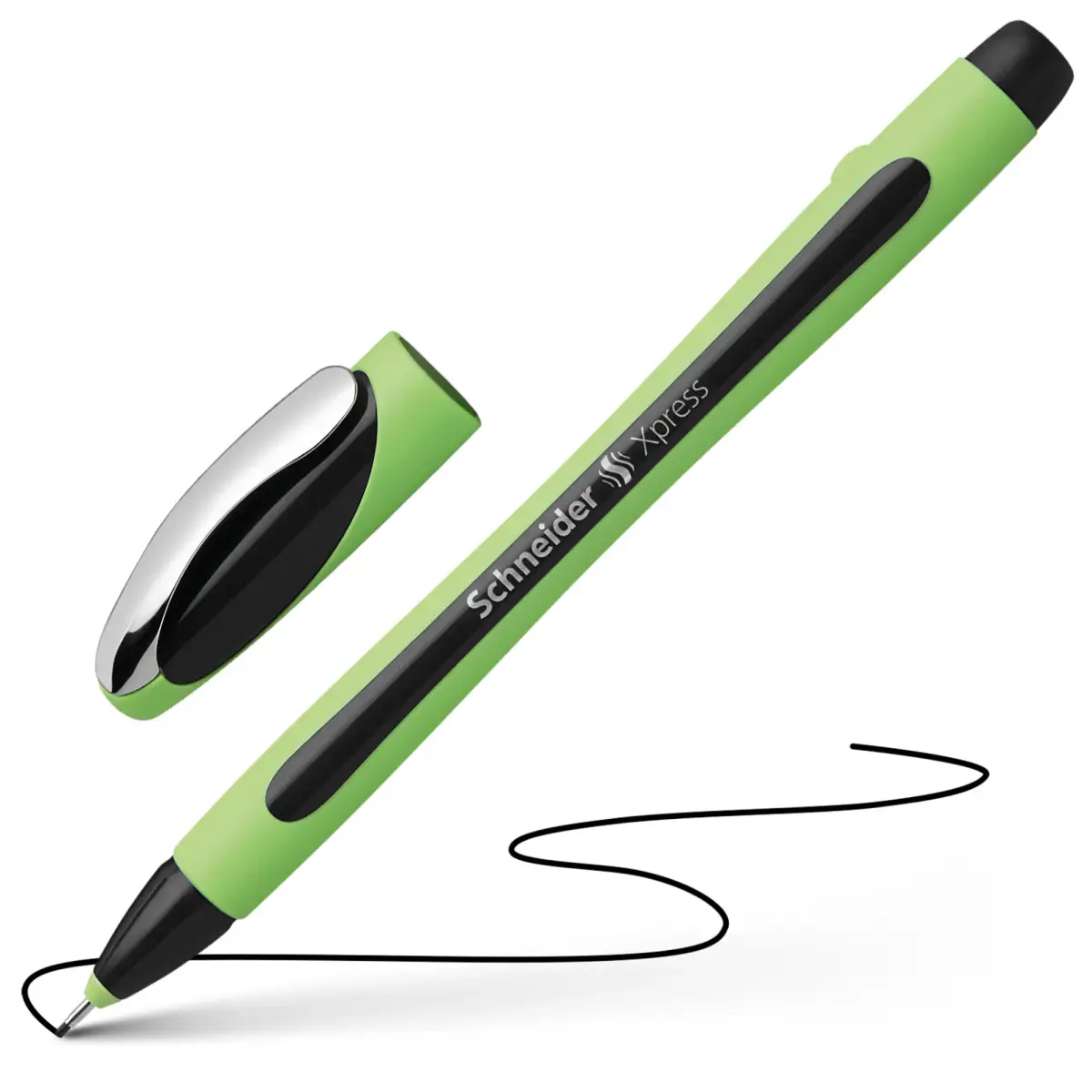 Pildspalva liners SCHNEIDER XPRESS 0.8mm, zaļš korpuss, melna tinte