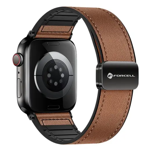 Forcell F-Design FA21 nutikella rihm Apple Watch (38/40/41 mm) jaoks | tehisnahk | pruun