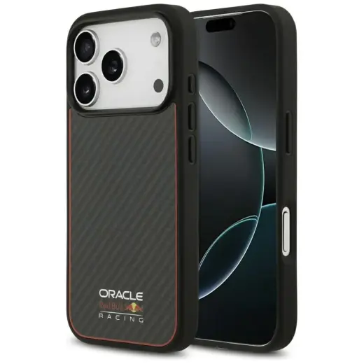 Red Bull Kevlar Logo Matt чехол с поддержкой MagSafe для телефона iPhone 17 Pro чёрный