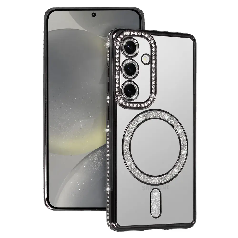 Bling Magsafe Case for Samsung Galaxy A55 5G black