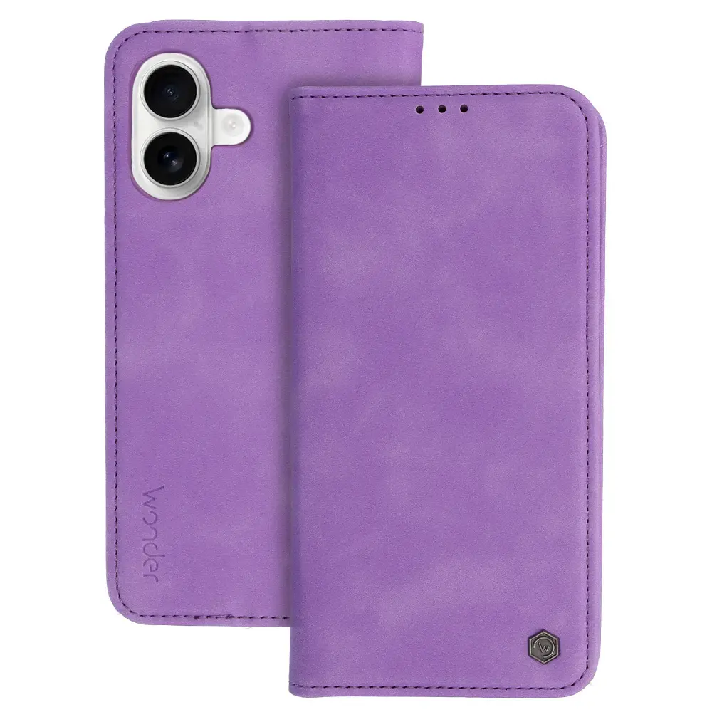 Wonder Smart grāmatveida maciņš telefonam iPhone 17 violets