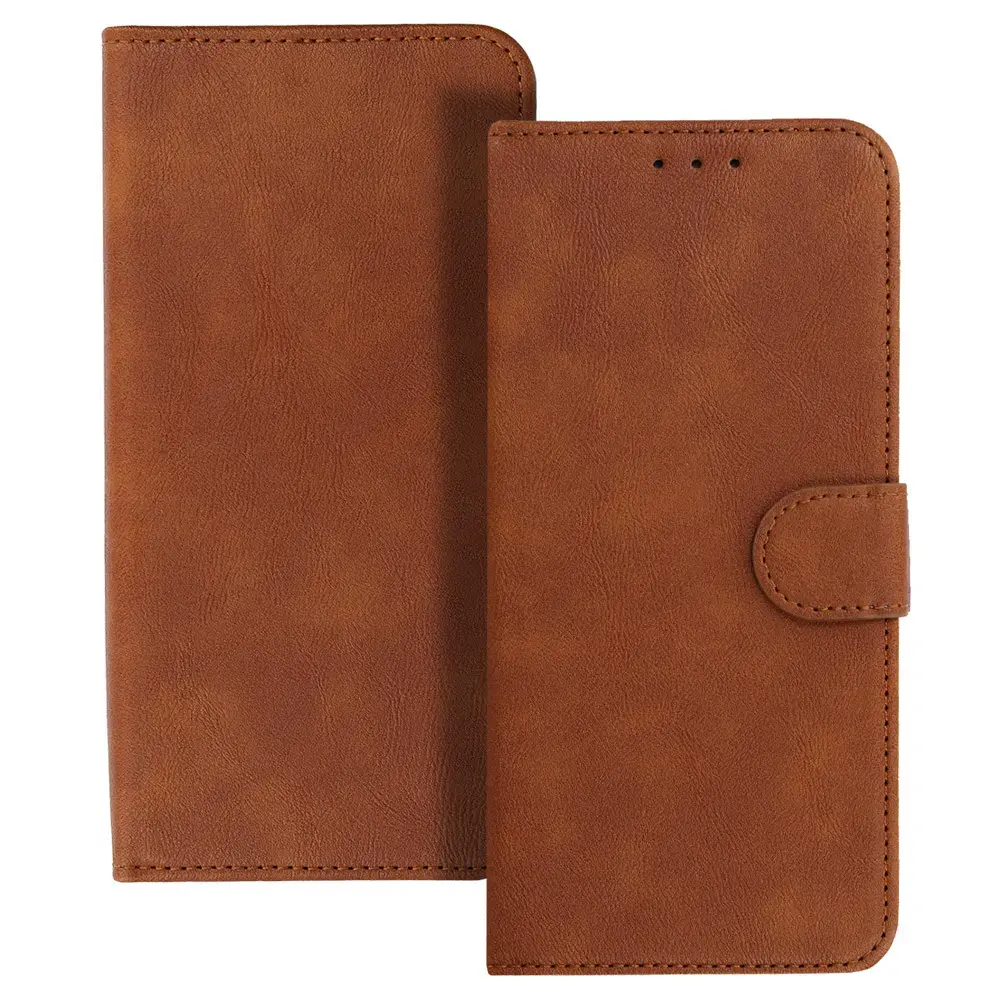 WONDER COMMON Universal Book Case (SIZE L) for Iphone 6 Plus/7 Plus/8 Plus/Xs Max/11 Pro Max/Samsung S20 FE/S21 FE/S10 Plus/A10/A32/A54/Xiaomi 12 Lite/Huawei P30 Pro brown