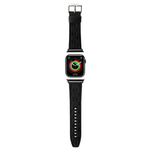 Karl Lagerfeld Saffiano Monogram strap for Apple Watch 42|44|45|49mm - black