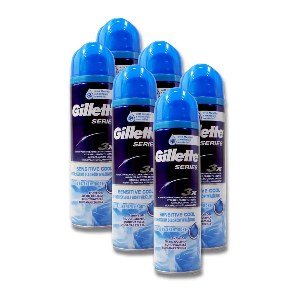 Gillette Sensitive Series Eucalyptus Refreshing Shaving Gel - 200ml