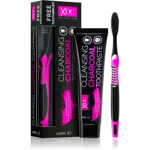 XOC Charcoal Toothpaste & Toothbrush - 100ml