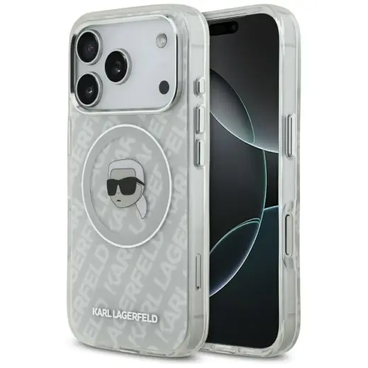Etui Karl Lagerfeld IML Karl Head Logo    MagSafe do iPhone 17 Pro szary