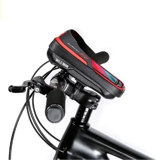 WILDMAN traveling bag for bike handlebars with zipper 0,5L (4 "- 7") ES16 black