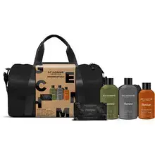 Homme Weekend Getaway Set (Mandarin, Bergamot & Rosemary) - Body Care Gift Set in Travel Bag.