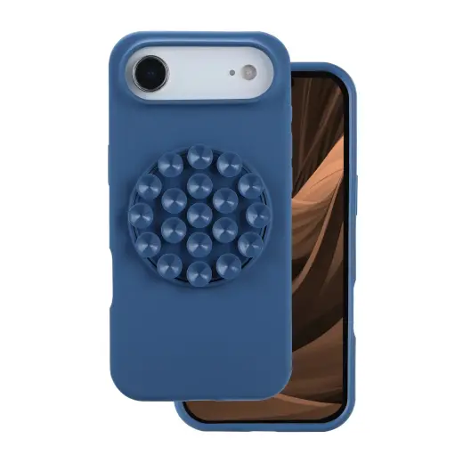 Silicone Stick phone case for iPhone 17 Air blue