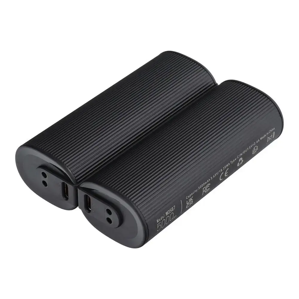 Veger W0587 2 pcs ārējais akumulators (powerbank) | 10 000 mAh | Sildītājs rokām | melns, sudraba krāsā
