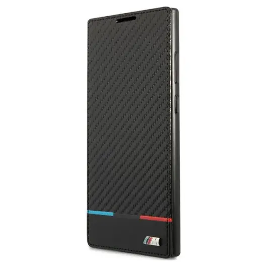 Etui BMW BMBKS22LPUCARTCBK S22 Ultra S908 czarny|black bookcase M Collection Triangles