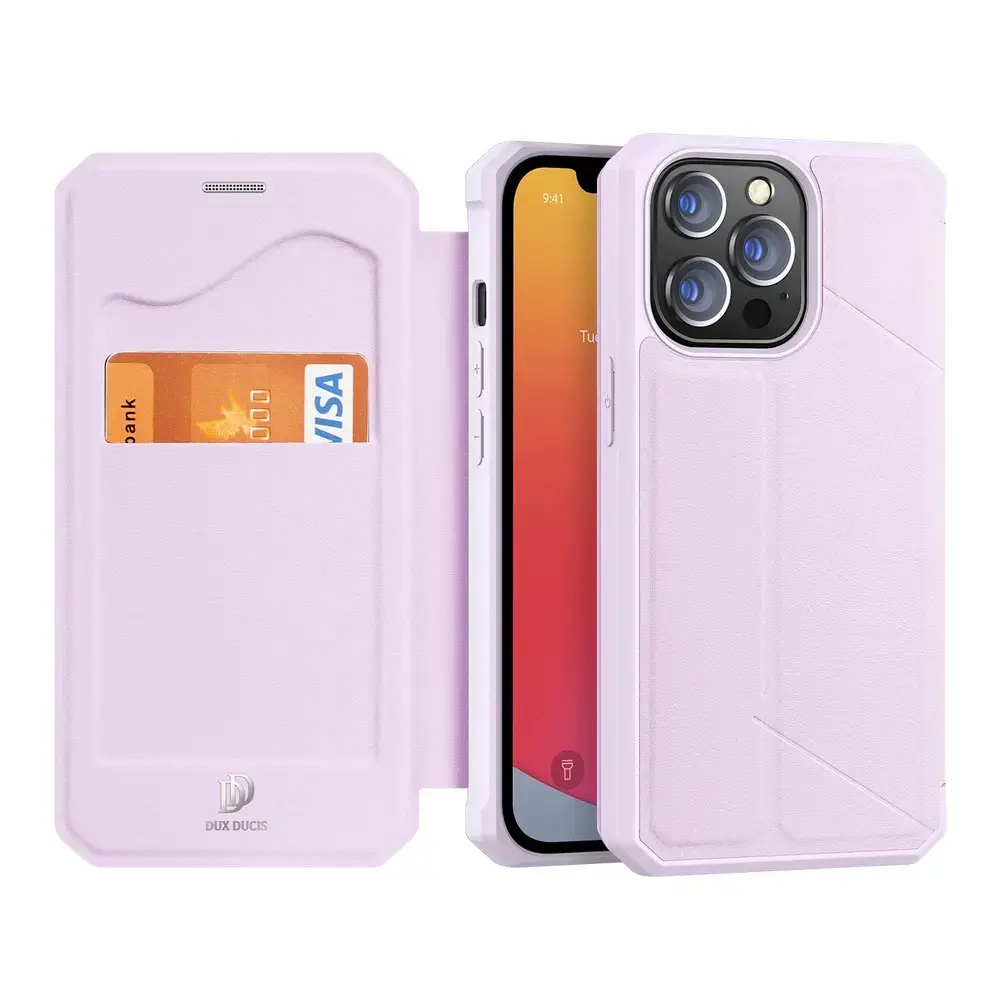 DUX DUCIS Skin X Bookcase type case for iPhone 13 Pro pink