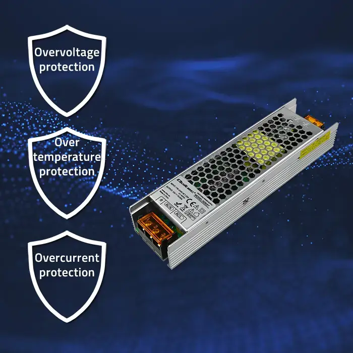 Qoltec LED Driver IP20 120W | 12V | 10A | Slim case