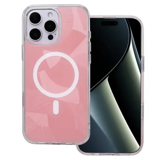 Flash Mag phone case with MagSafe support for iPhone 16 Pro Max pink
