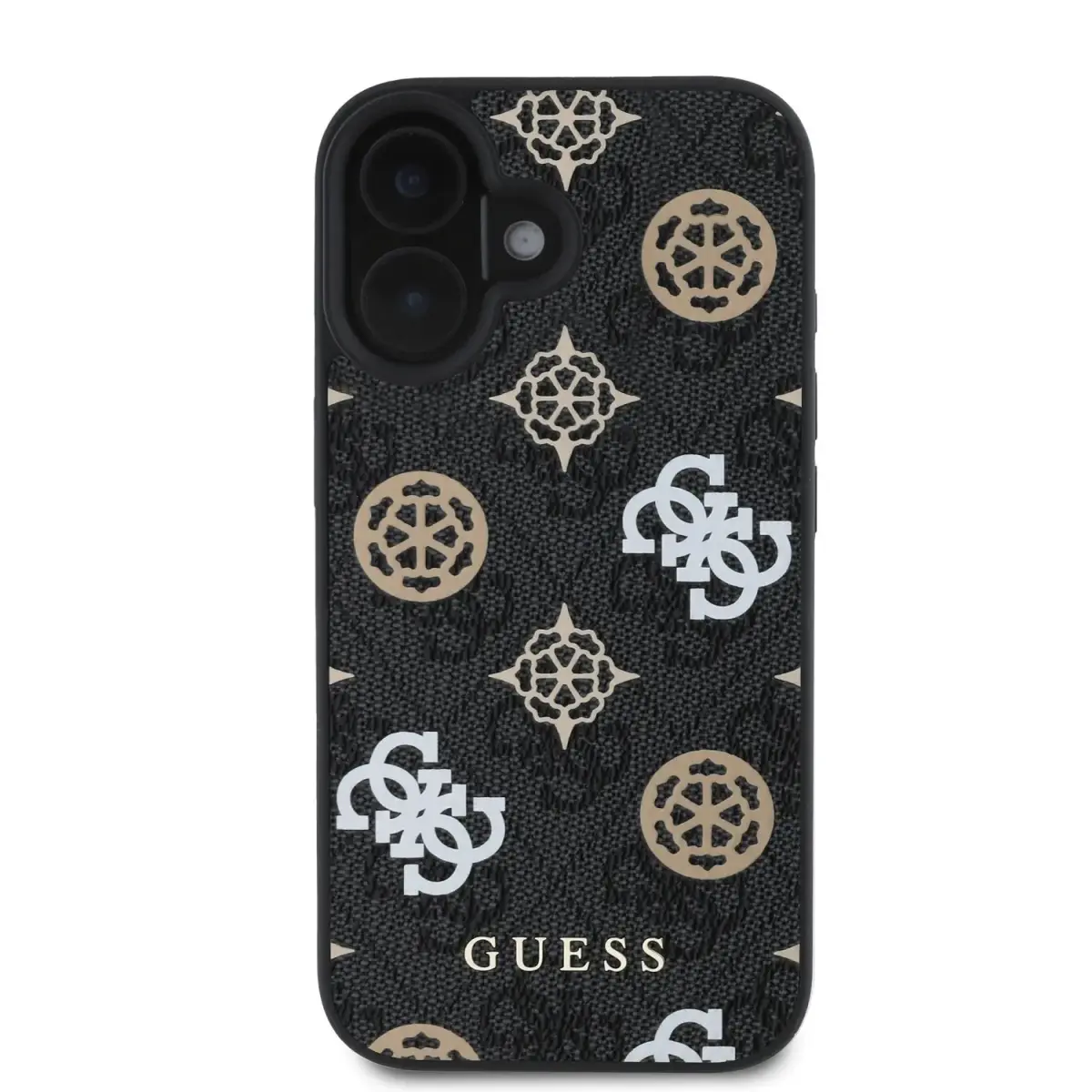 Guess PU 4G Peony MagSafe Case for iPhone 16 Black