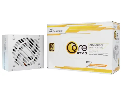 Seasonic PC power supply unit Core GX-650 V2 / SRP-CGX651-A5A32SF-W White