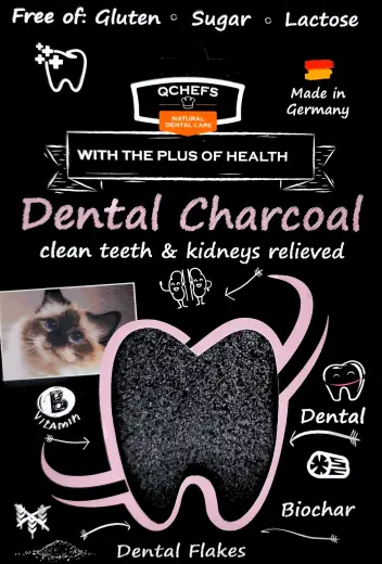 QCHEFS Cat Treat with Activated Charcoal Dental Charcoal 70 g