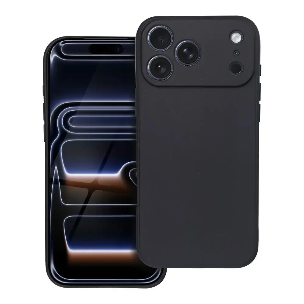Matt maciņš telefonam iPhone 17 Pro Max melns