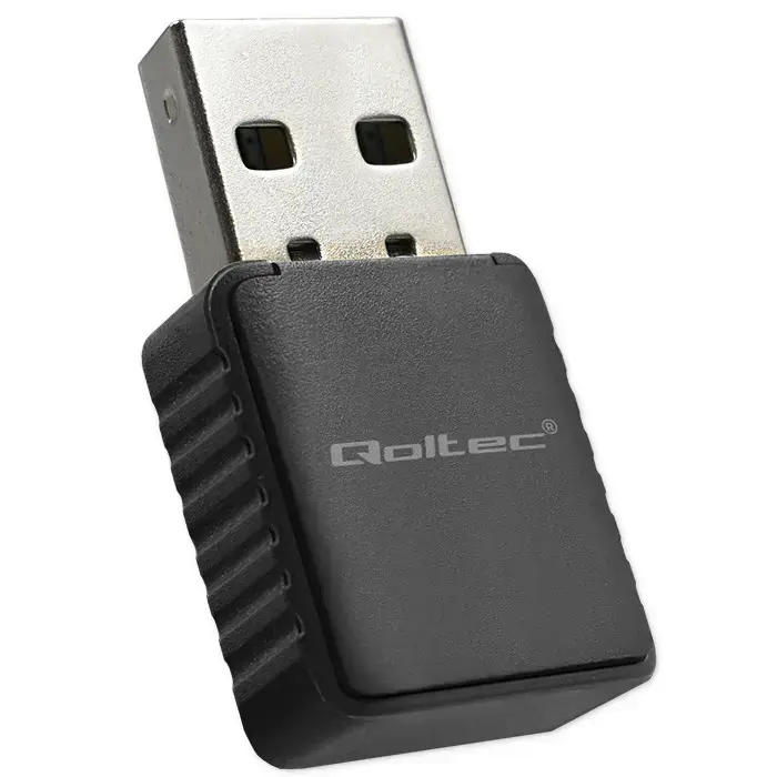 Qoltec Wireless Ultra fast DUAL mini WiFi adapter 2 x 2dBi  | Standard AC | USB 3.0 | 1300Mbps