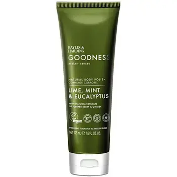 Baylis & Harding Goodness Awaken Body Peeling Limetka, Máta & Eukalyptus - Tělový peeling 225ml