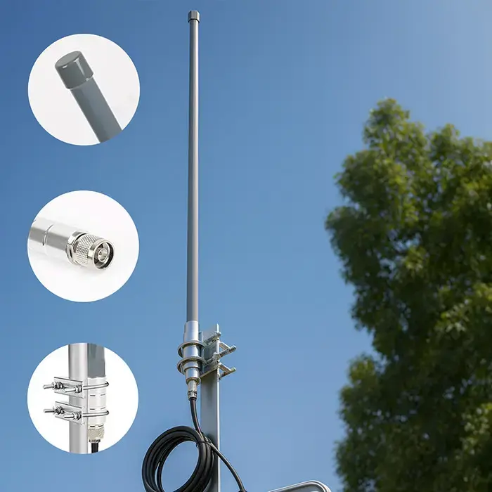 Qoltec LoRa Antenna | 12dBi | Omnidirectional | Outdoor | Fiberglass | 868 MHz | 1.5m