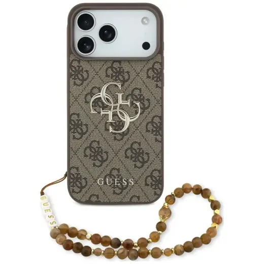 Guess 4G Strap 4G Classic Logo case for Iphone 18 Pro Max / 17 Pro Max brown