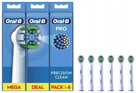Oral B PRO Precision Clean Toothbrush Replacement Heads 6 Pc