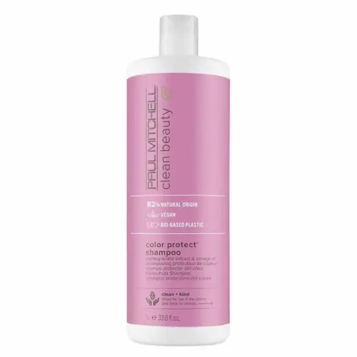 Paul Mitchell Clean Beauty Color Protect Shampoo  Gently Cleanses  Protects Hair Color  for Color-Treated Hair  33.8 Oz
