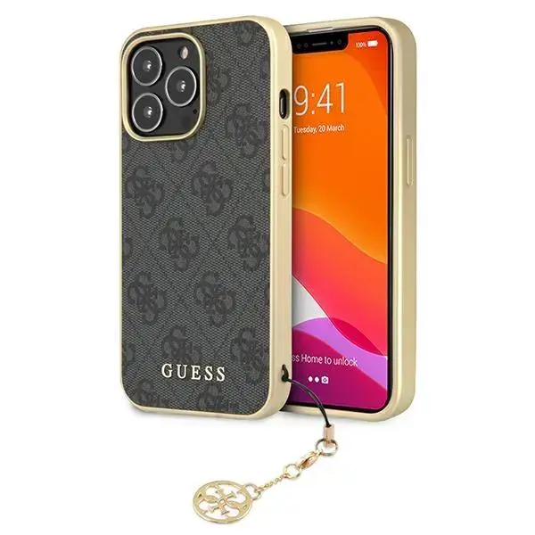 Guess GUHCP13XGF4GGR iPhone 13 Pro Max 6.7" grey|grey hardcase 4G Charms Collection