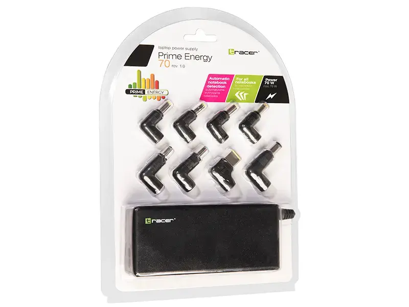 Tracer Prime Energy 70W universāls klēpjdatora lādētājs 16-20V | 4.33A