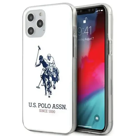US Polo USHCP12MTPUHRWH iPhone 12|12 Pro 6,1" biały|white Shiny Big Logo