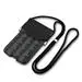Lacoste PVC Blend Monogram Metal Logo Phone Pouch XL Black